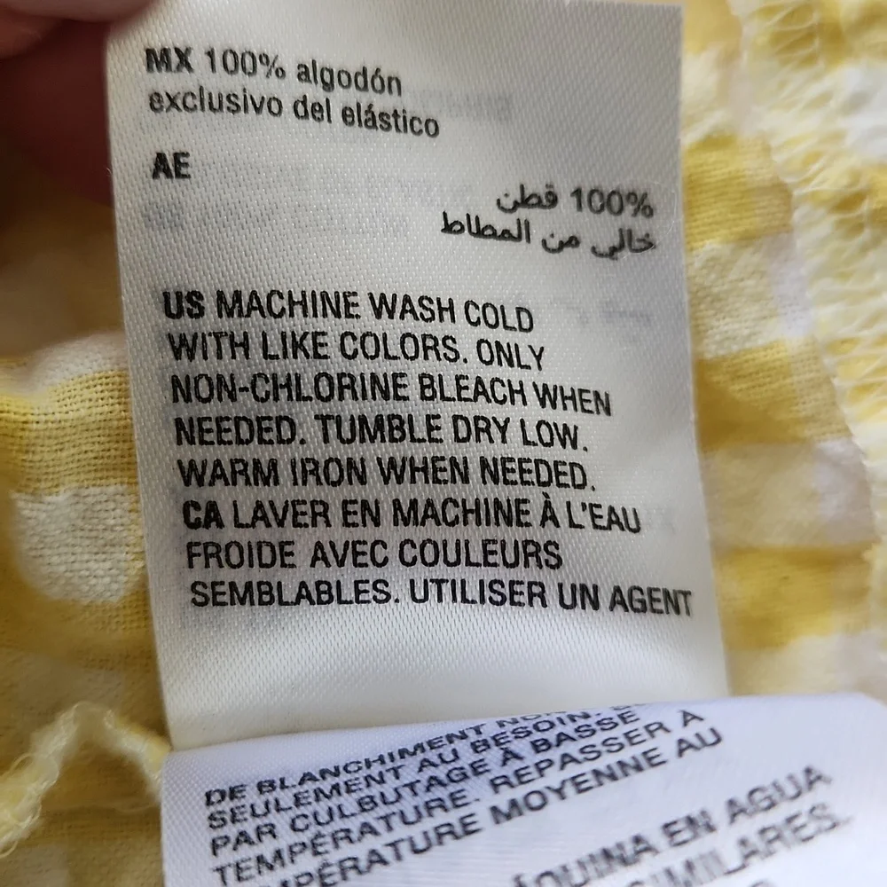 And Now This Dress Milkmaid Cotton Lace-up-Back Puffed Sleeves Tiered Gingham 1X - Picture 13 of 15